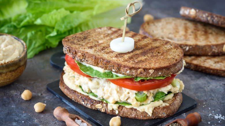 Chickpea salad sandwich