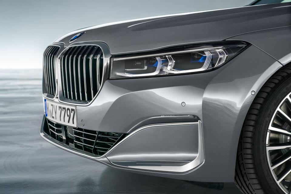 <p>BMW's flagship sedan, <a rel="nofollow noopener" href="http://caranddriver.com/bmw/7-series" target="_blank" data-ylk="slk:the 7-series;elm:context_link;itc:0;sec:content-canvas" class="link ">the 7-series</a>, now matches its new X7 SUV counterpart thanks to its drastically enlarged kidney grilles. By BMW's own measurement, they're 40 percent bigger than before, and they lend a newfound sense of presence to the biggest Bimmer four-door, even if they look a bit ridiculous. Other changes to the 2020 7-series include updates for the optional V-8 engine, a revised plug-in hybrid model, and plenty of new tech features-including an option for hands-free driving under certain circumstances.</p>