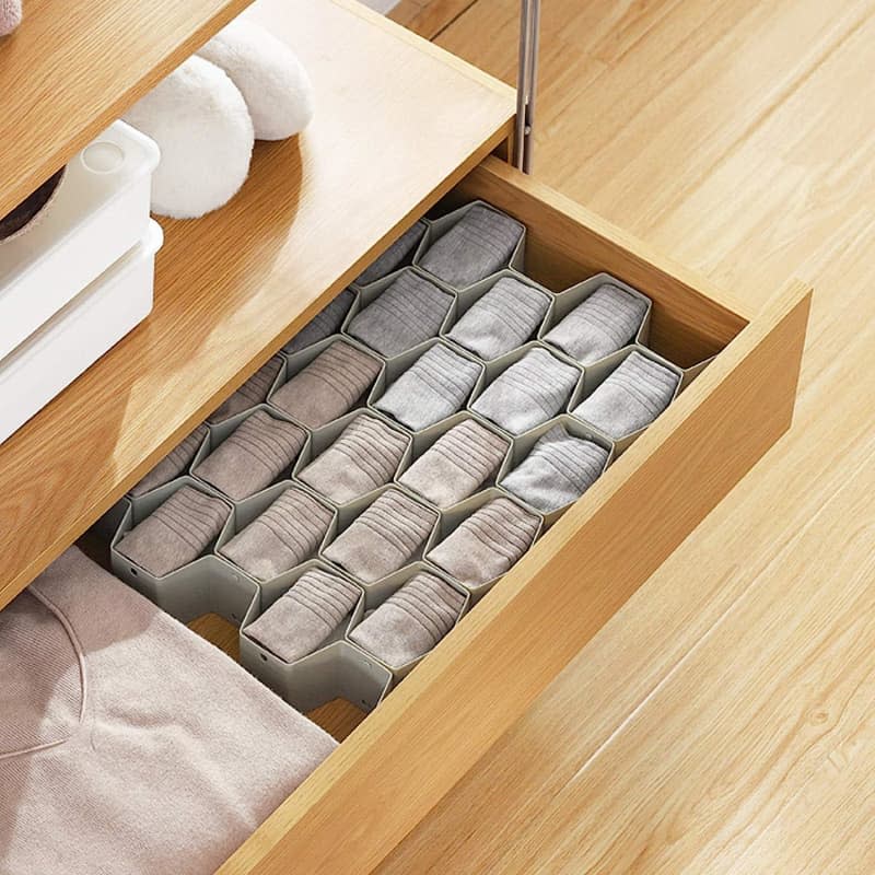 Kocuos Honeycomb Separator Adjustable Drawer Organizer