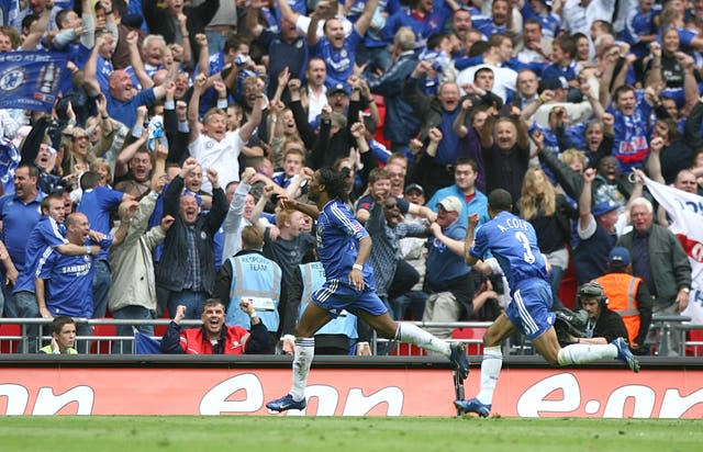 Drogba's extra-time goal against Manchester United in the 2007 final sealed Chelsea's fourth FA Cup win