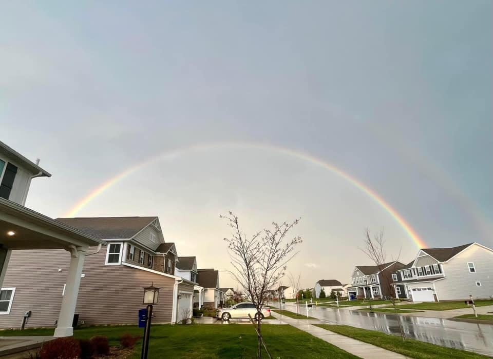 Rainbow over Lewis Center.