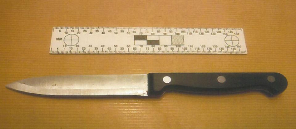 The knife Palmer used to attack his two victims (West Midlands Police)