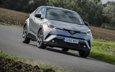 The Toyota C-HR performed worst of the 11 cars tested, blocking just 1 per cent of dirty air - Credit: Telegraph