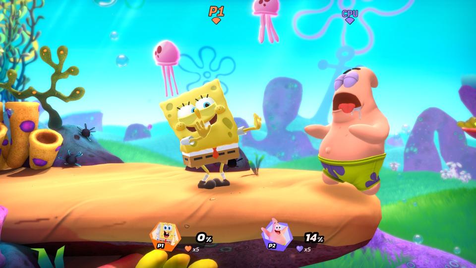 SpongeBob and Patrick face off. (Photo: GameMill Entertainment)