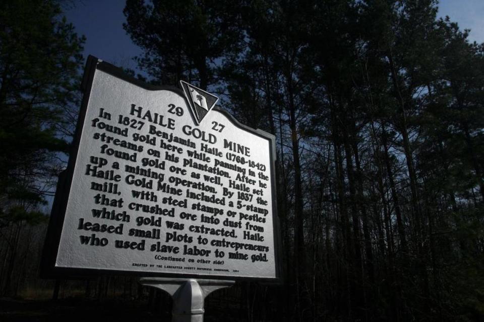 The Haile Gold Mine is near Kershaw in Lancaster County