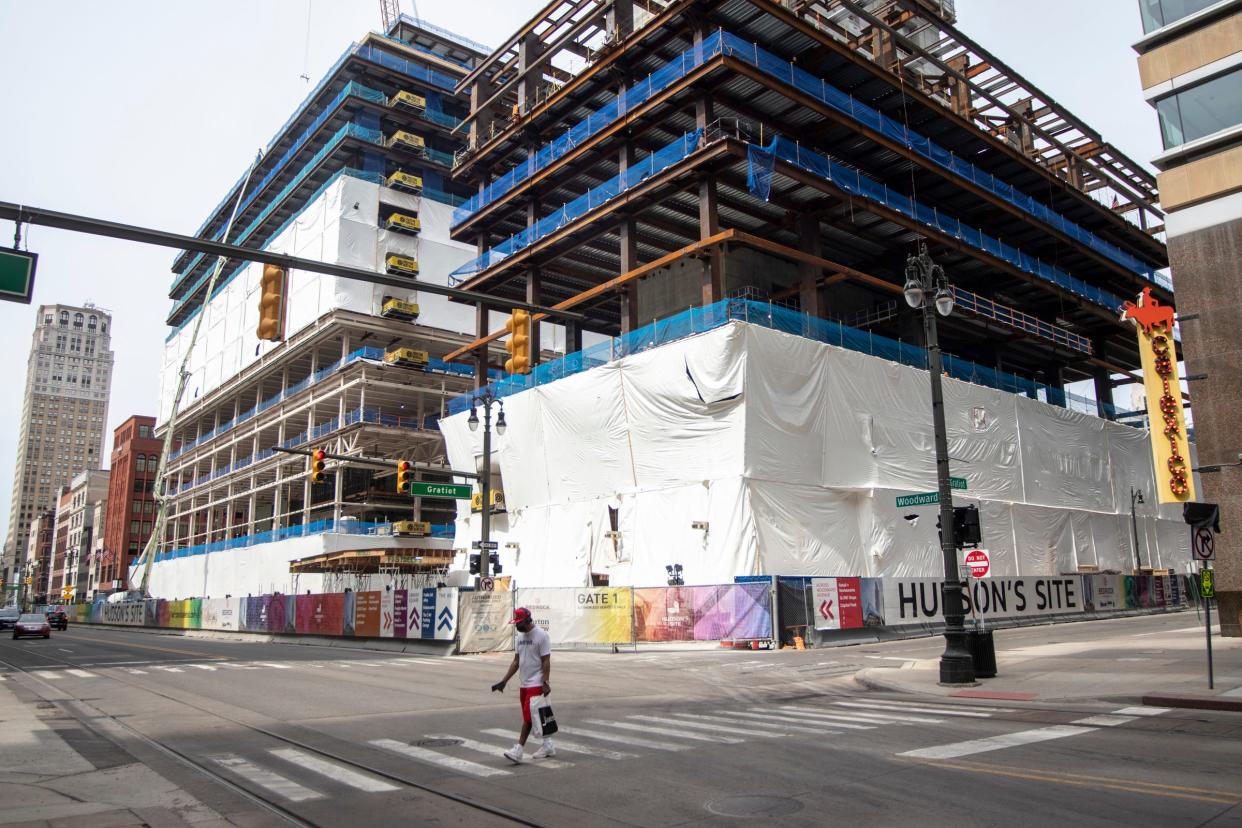 The Hudsons construction site in downtown Detroit on May 11, 2022.
