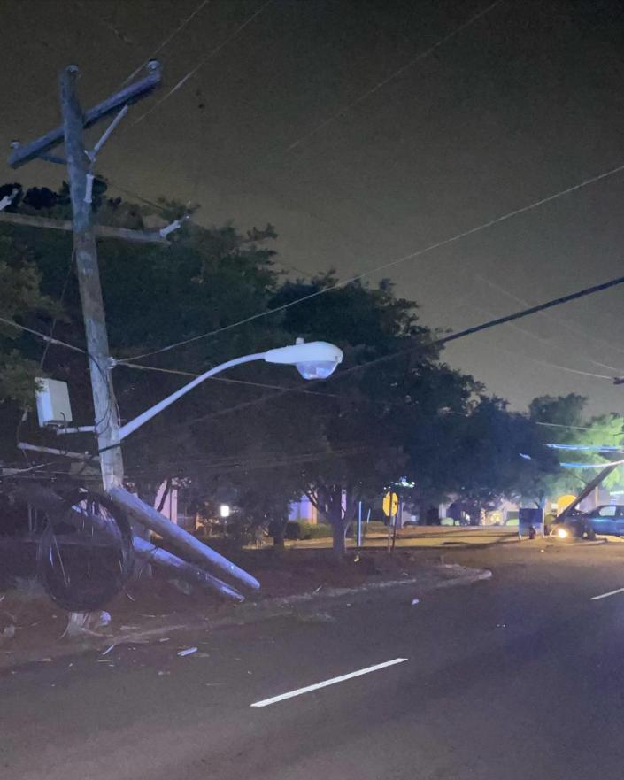 The man who crashed a van into utility poles has been arrested on multiple counts, Forest Acres Police Department said.  Forest Acres Police Department