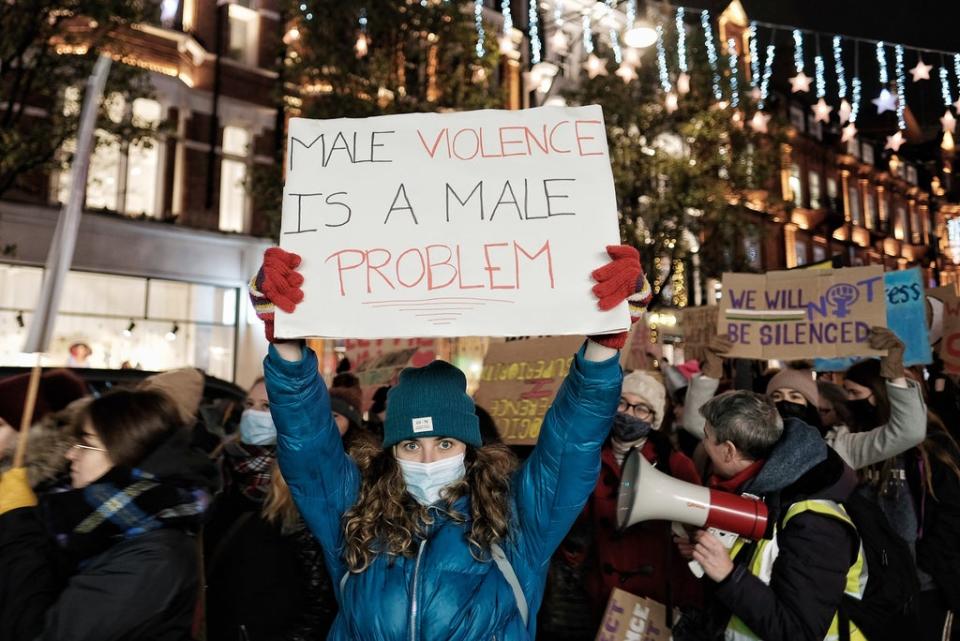 Reclaim the Night protesters in London (Angela Christofilou)