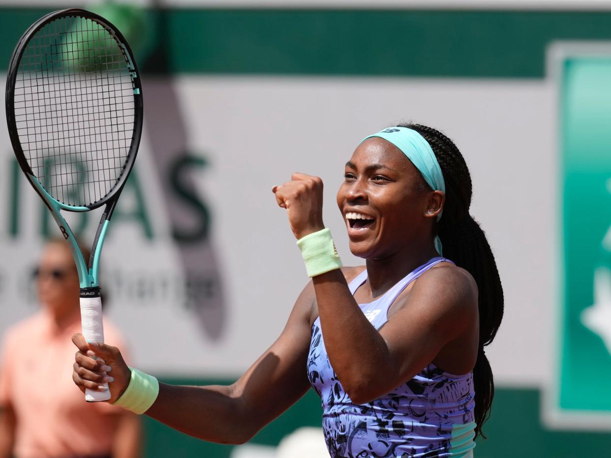 Coco Gauff at the 2022 French Open.