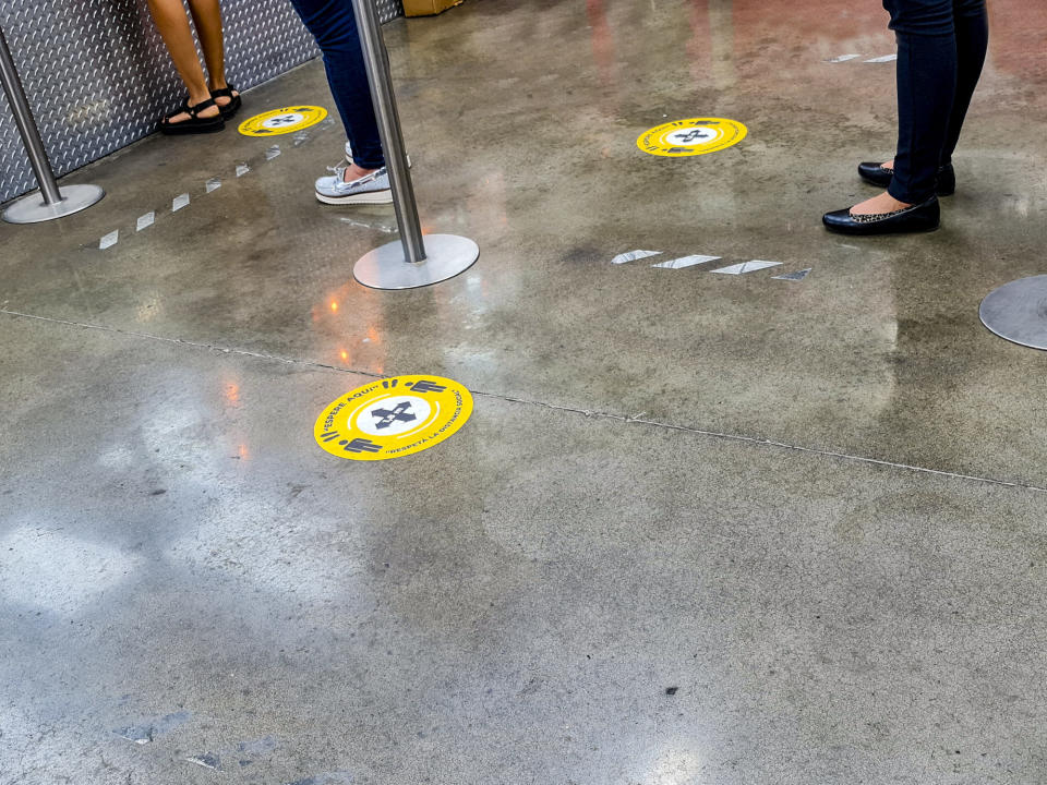 Relatively clean-looking floor in a store