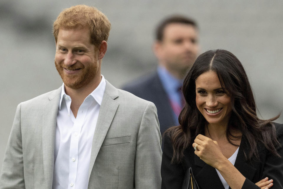 Meghan Markle and Prince Harry laughing