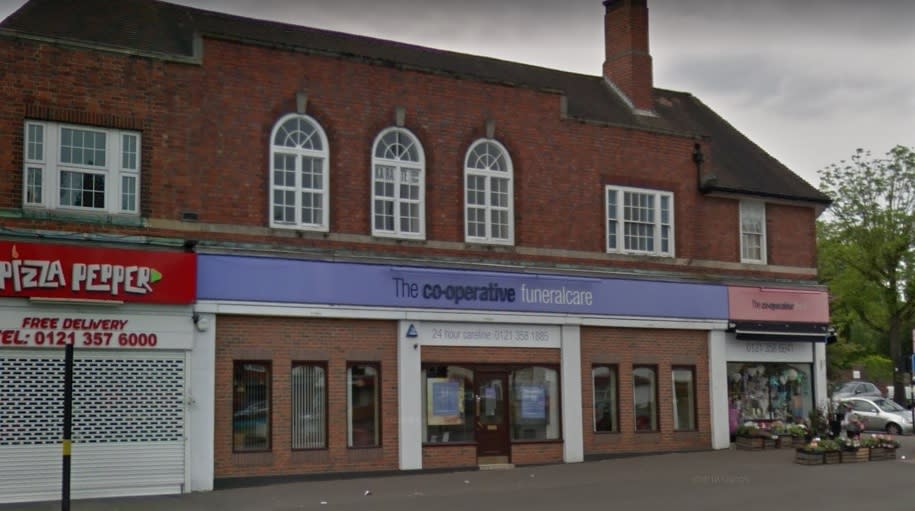 The Co-op funeral home in Walsall Road, in the Great Barr area of Birmingham, where Kasim Khuram sexually penetrated a body. (Google Maps).