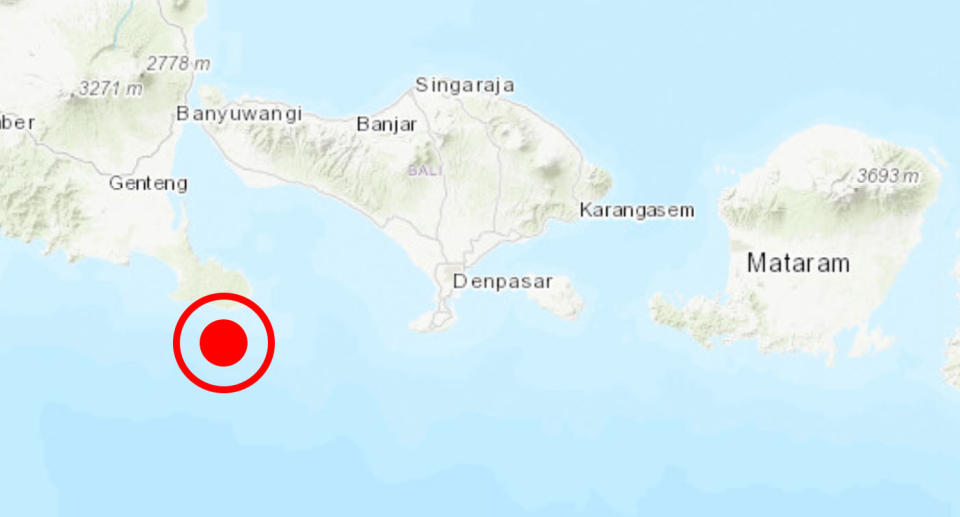 The earthquake was southwest of the island. Source: USGS