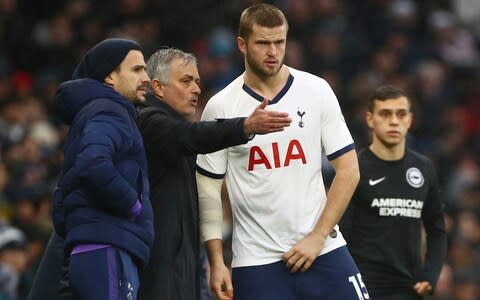 Jose Mourinho talks to Eric Dier - Credit: Reuters
