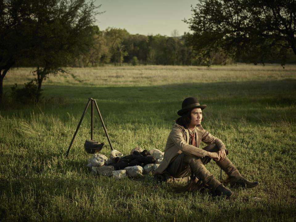 Forrest Goodluck plays Billy Crow in the series "Lawmen: Bass Reeves," which is due to start streaming on Paramount+ in fall 2023.