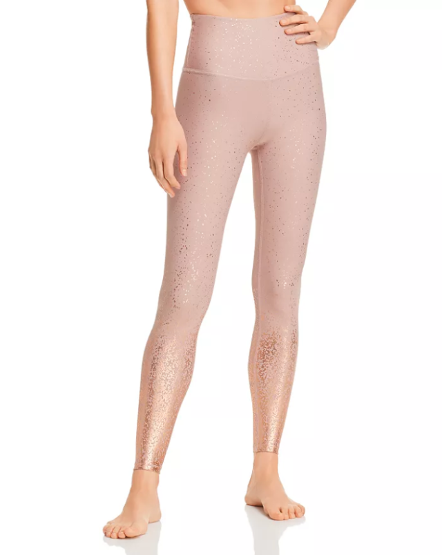 Beyond Yoga alloy metallic black ombre leggings small celebrity jennifer  lopez - $46 - From Snob