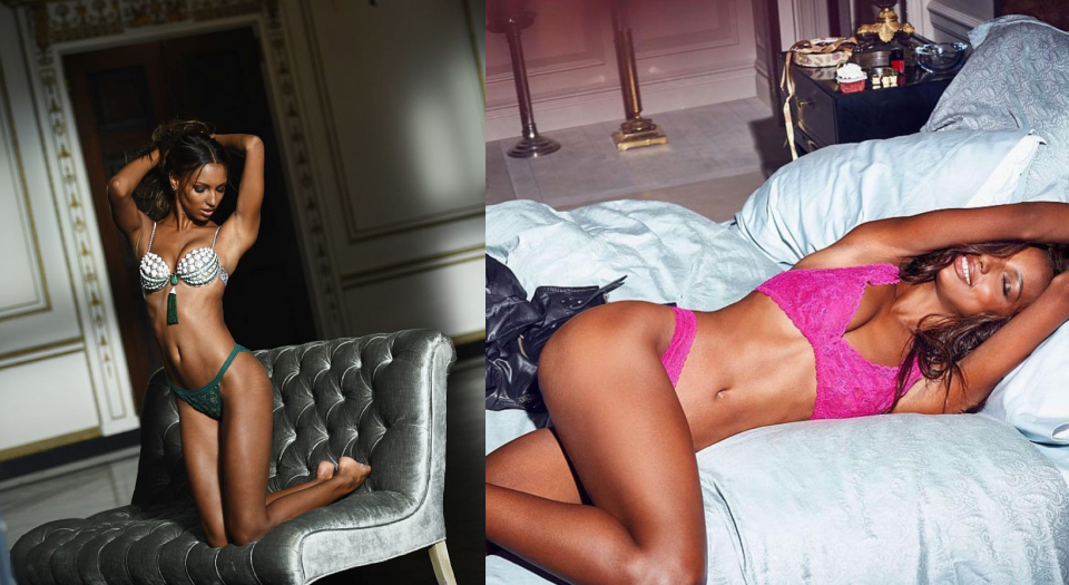 <p>Victoria's Secret recently released what appeared to be an unretouched photo of model Jasmine Tookes. The wearer of this year's $3 million Fantasy Bra clearly showed unedited stretch marks. Compare that to pristine (and unrealistic) skin shown on Jasmine in the second image. The lingerie giant didn't comment on the image but let's hope this is some kind of progress. <i>[Photo: Instagram/jasminetookes]</i> </p>