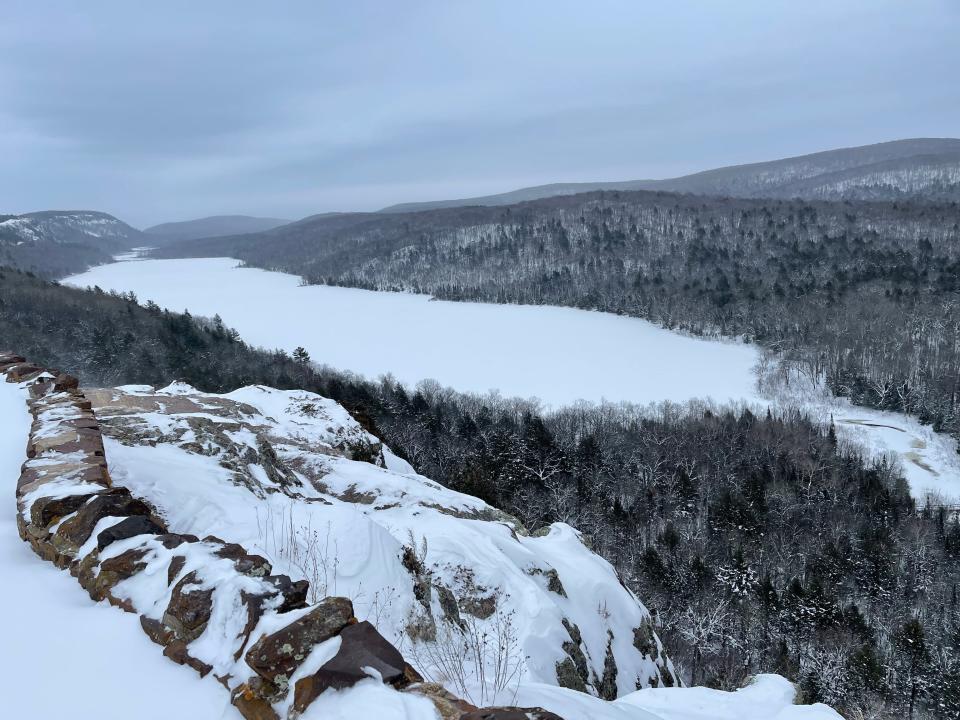 A photo of Lake of the Clouds at Porcupine Mountains that Taylor Dustin took while visiting the Western Upper Peninsula.