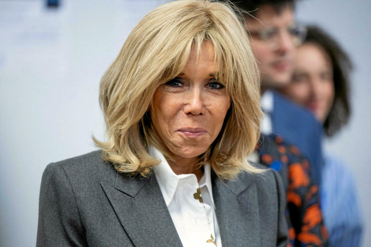 Brigitte Macron à Saint-Cloud (Hauts-de-Seine), le 3 avril 2024.  - Credit:Raphaël Lafargue/Abaca