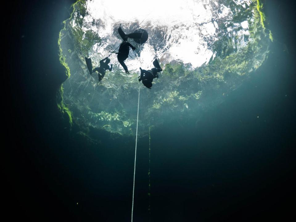 Freediving in the mexican caves