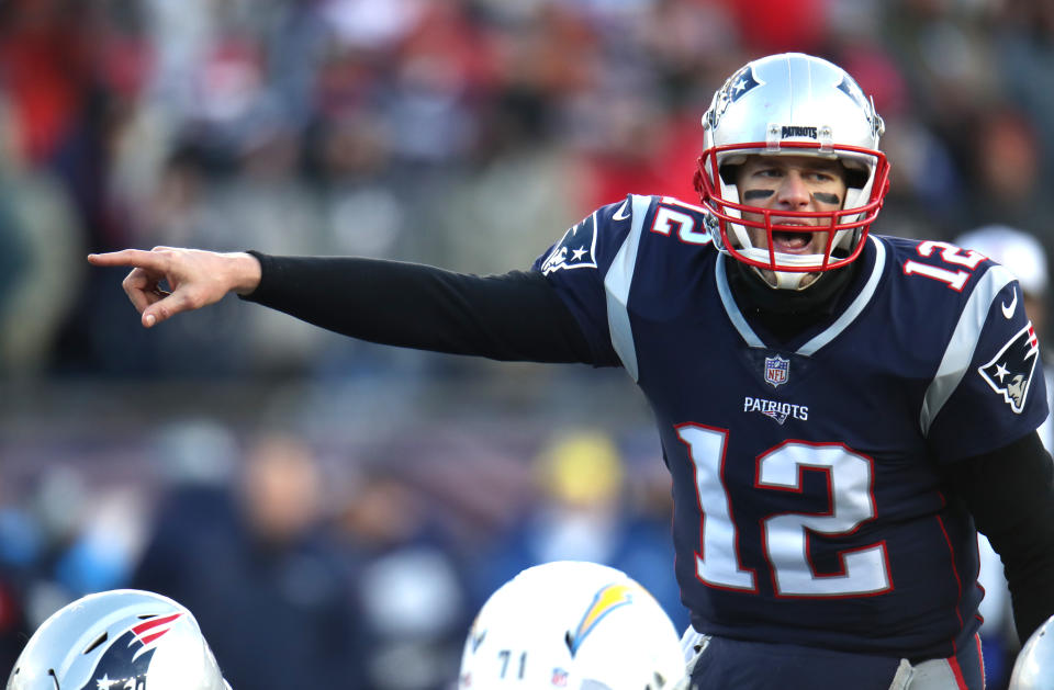 Tom Brady doesn’t sound like he needs a pep talk to get motivated for his eighth straight AFC title game. (Getty Images)