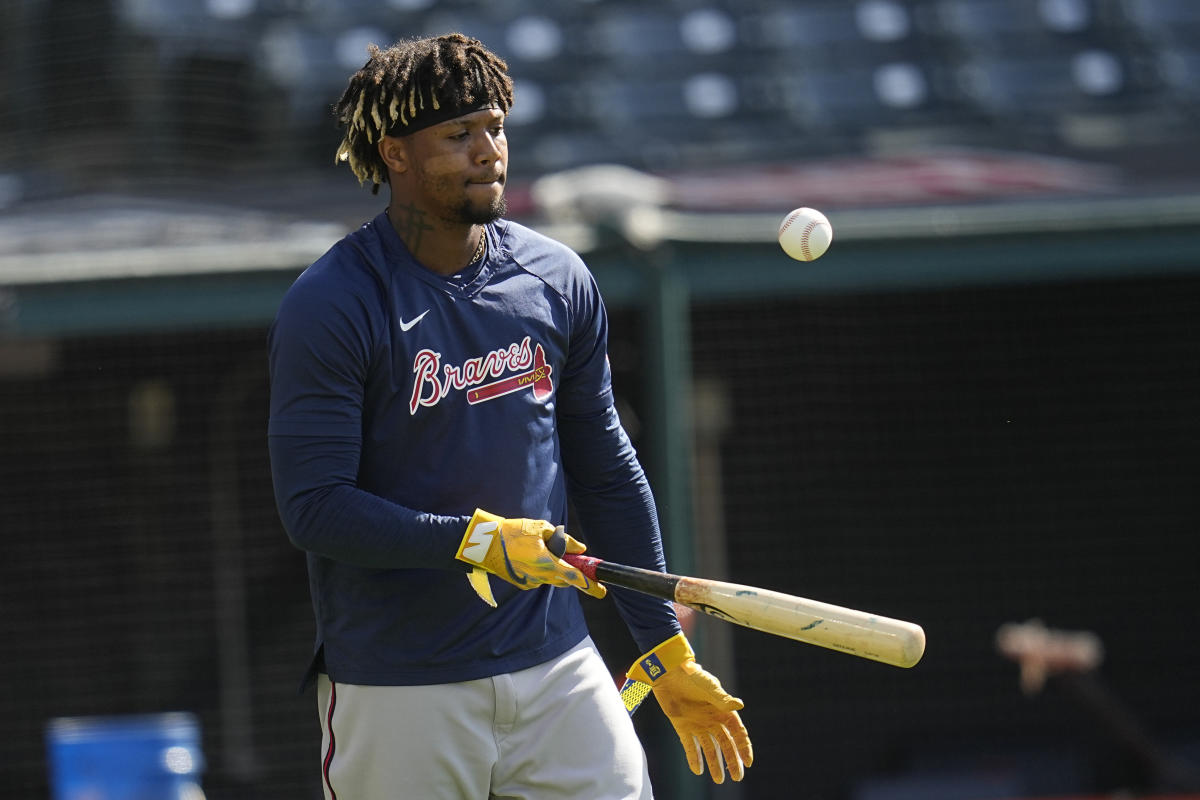 Ronald Acuna Jr. Atlanta Braves Nike Blue Jersey