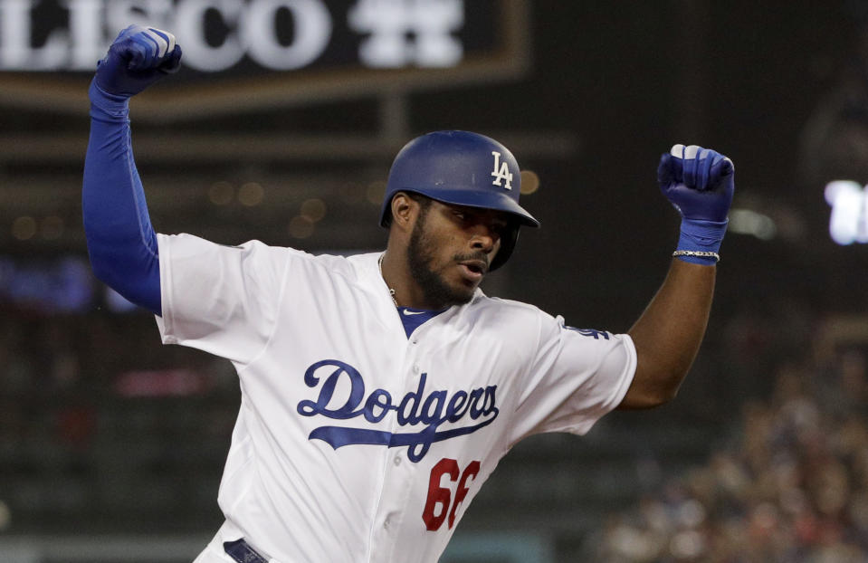 It's becoming more likely this is the winter the Dodgers finally trade Yasiel Puig. (AP)