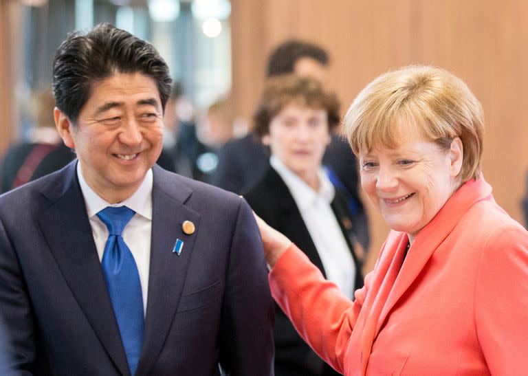 Angela Merkel y Shinzo Abe, en el G7 de Alemania en 2015