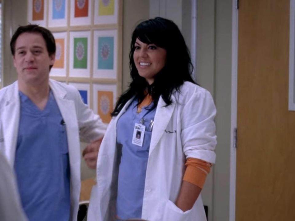 T.R. Knight and Sara Ramirez on "Grey's Anatomy."