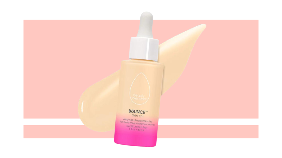 Opt for the Beautyblender Bounce Always On Radiant Skin Tint for a quick application process.