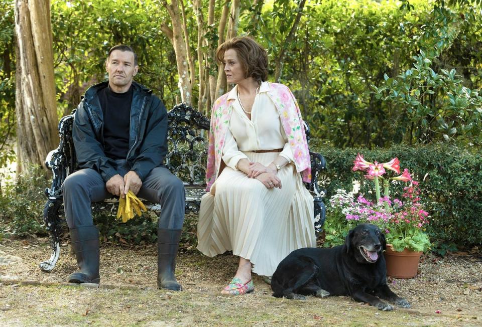 Joel Edgerton and Sigourney Weaver in ‘Master Gardener’ (Magnolia Pictures)