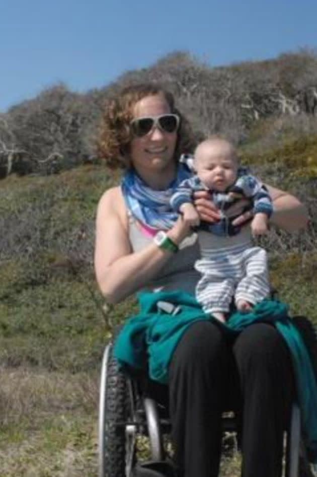 The author getting some fresh air and exploring the Colorado mountains with their 3-month-old, Van (2014). (Photo: Courtesy of Ryan Rae Harbuck)