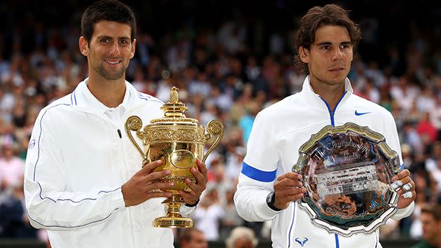 Djokovic and Nadal played in the 2011 Wimbledon final. Image: Getty