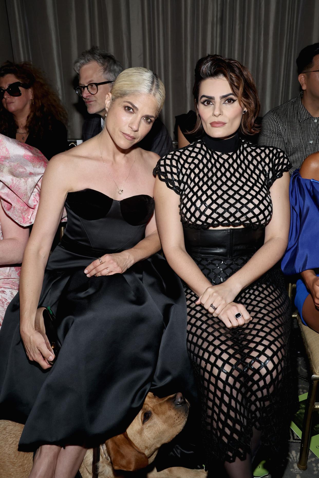 Selma Blair, left, and Nava Mau attend the Christian Siriano spring/summer 2025 runway show at The Pierre Hotel on Sept. 6, 2024, in New York City.