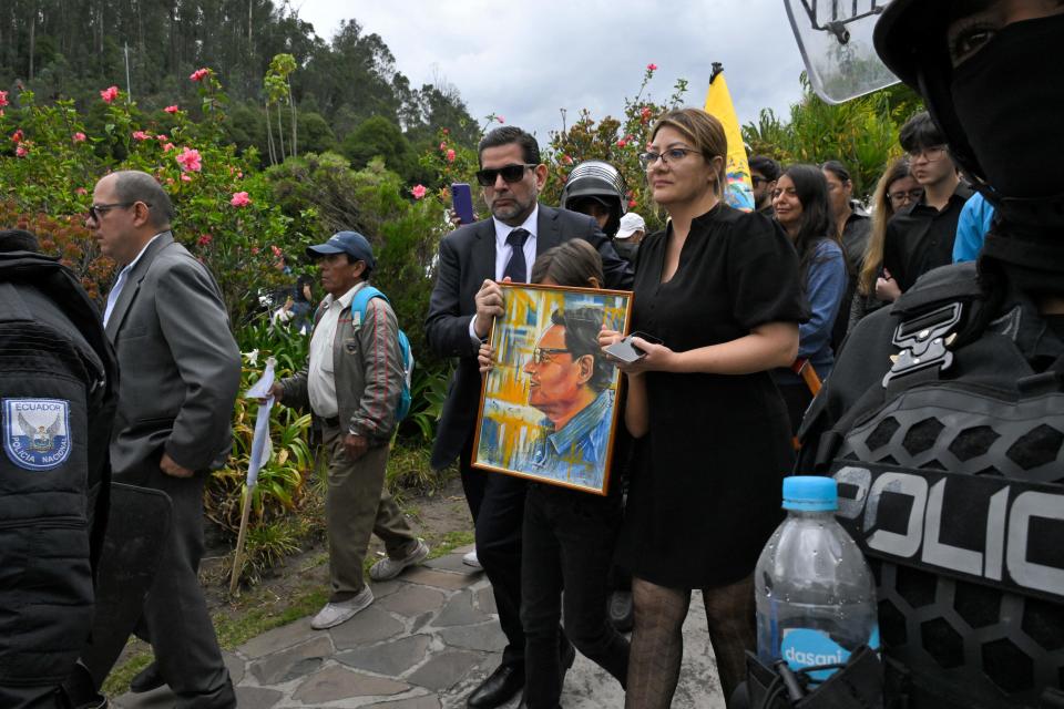 Veronica Sarauz, la esposa de Villavicencio (Rodrigo BUENDIA / AFP) (RODRIGO BUENDIA/AFP via Getty Images)
