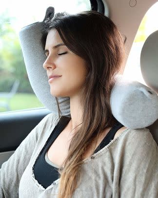 A bendy travel pillow for helping you sit upright in the most awkward of positions