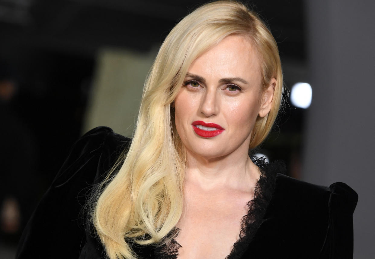 Rebel Wilson is getting some backlash for the lack of size inclusivity in her new clothing line. (Photo by Valerie Macon/AFP via Getty Images)