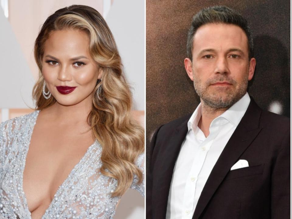 <p>Chrissy Teigen calls Ben Affleck’s Raya appearance ‘creepy and desperate’</p> (Getty Images)