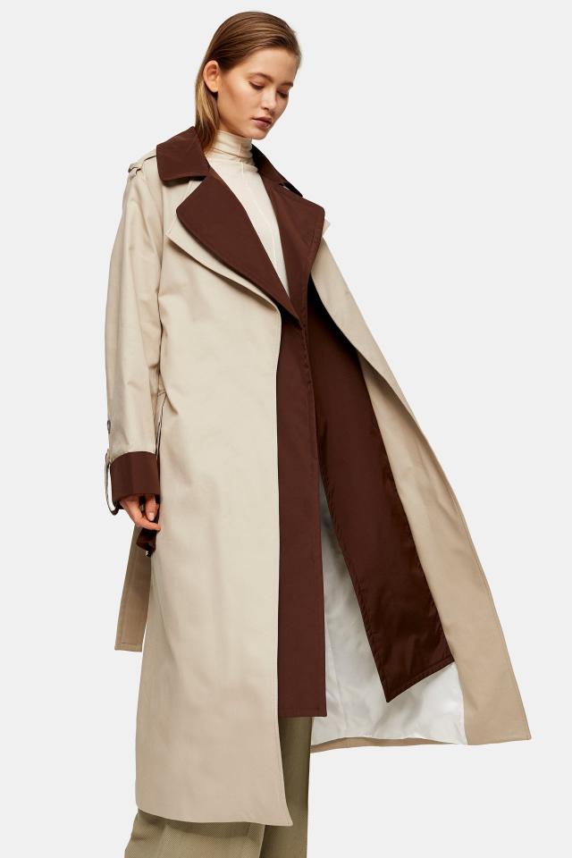 TOUJOURS   COTTON SILK GABA TRENCH ROBE