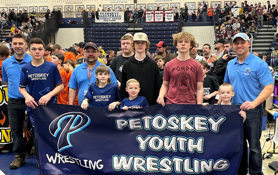 A collection of six Petoskey youth wrestlers took part in the state finals tournament after qualification, which included Hunter Cole, Konstantin Rush, Caleb Dunkel, William Laura, Sam Rieder and Weston Pauly.