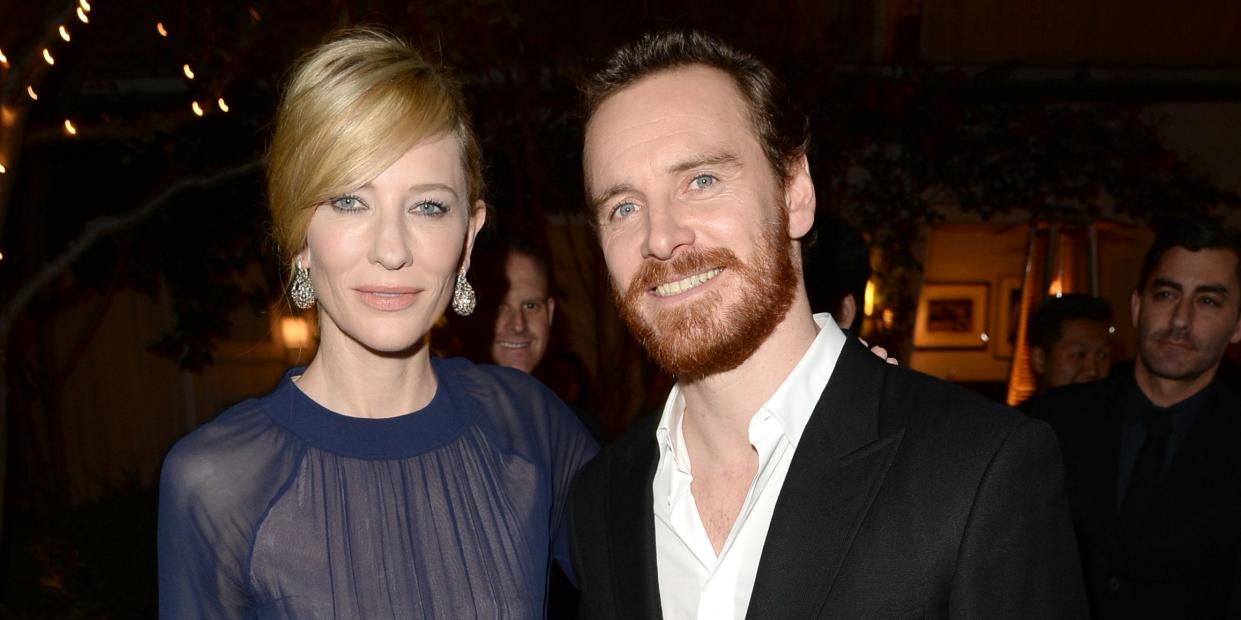 cate blanchett, michael fassbender pictured in 2014