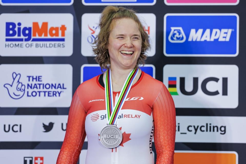 Canadian Para track cyclist Kate O’Brien claimed silver in the women's C4 500-metre time trial at the 2023 UCI Cycling World Championships on Sunday in Glasgow, Scotland. ( Alex Whitehead/SWpix.com - image credit)