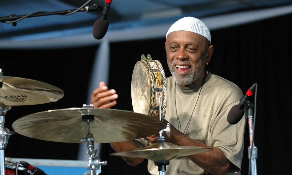 <span>Albert ‘Tootie’ Heath performing with the Heath Brothers at the New Orleans jazz and heritage festival in 2005.</span><span>Photograph: Clayton Call/Redferns</span>