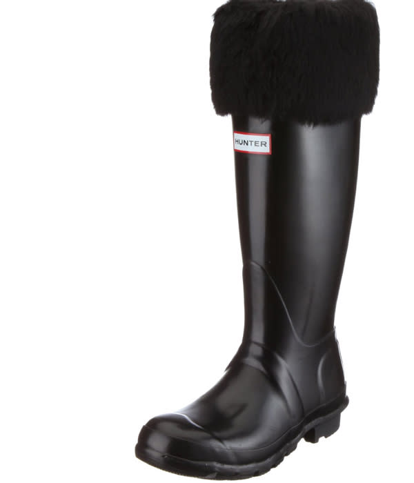 Snow style: Hunters wellies come in a variety of lengths, check out these shorter faux-fur topped ones