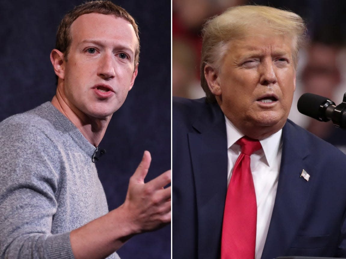 Mark Zuckerberg Donald Trump