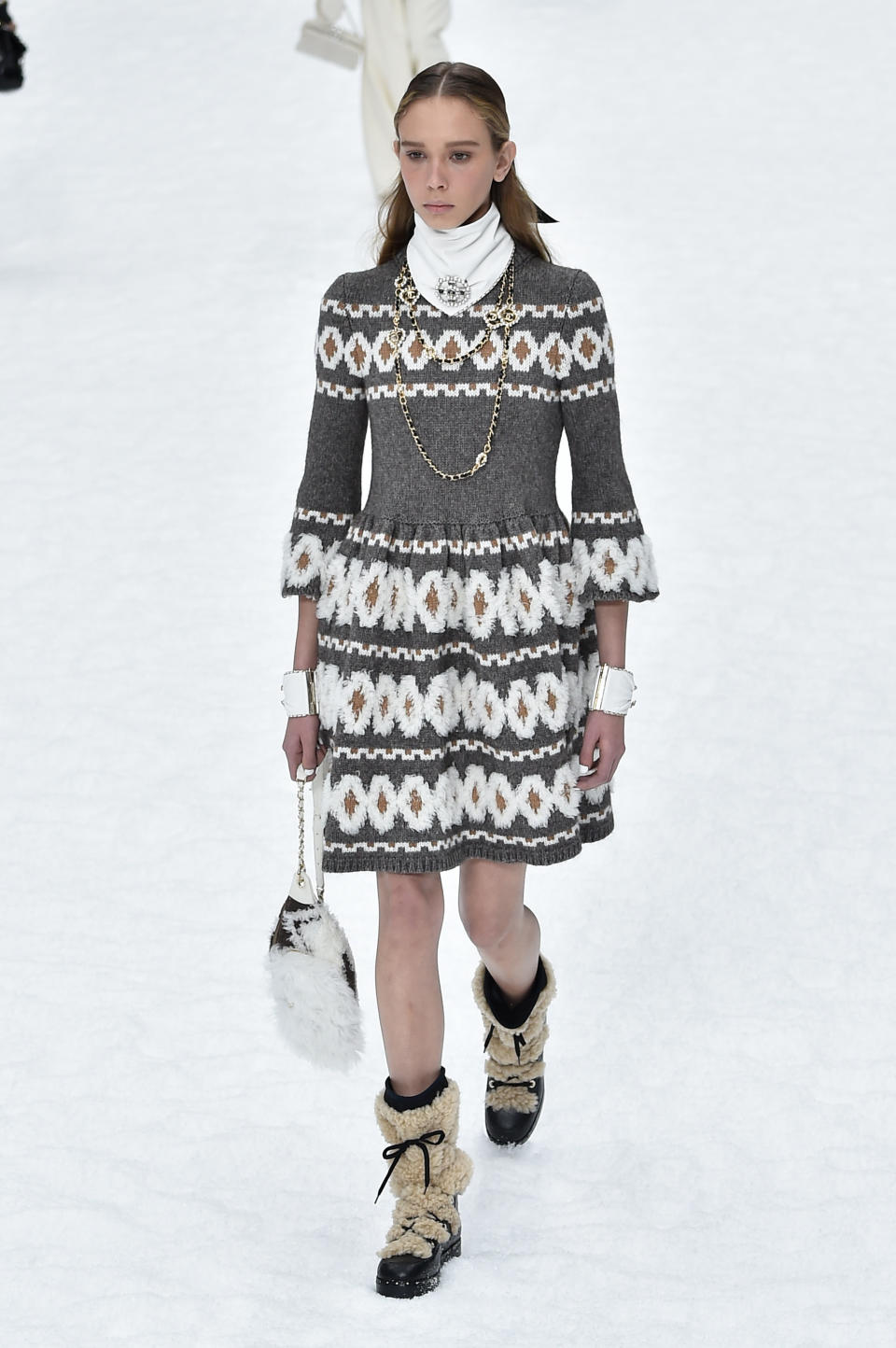 PARIS, FRANCE - MARCH 05: Moira Berntz walks the runway during the Chanel show as part of the Paris Fashion Week Womenswear Fall/Winter 2019/2020 on March 05, 2019 in Paris, France. (Photo by Peter White/Getty Images)