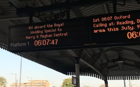 Sign at Slough station - Credit: Twitter/Jono Hutchison