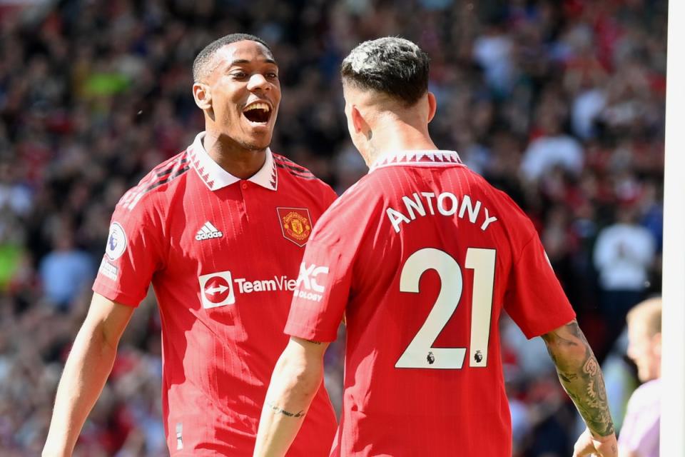 Vital goal: Anthony Martial swept home Antony’s pass as Manchester United beat Wolves 1-0  (Getty Images)