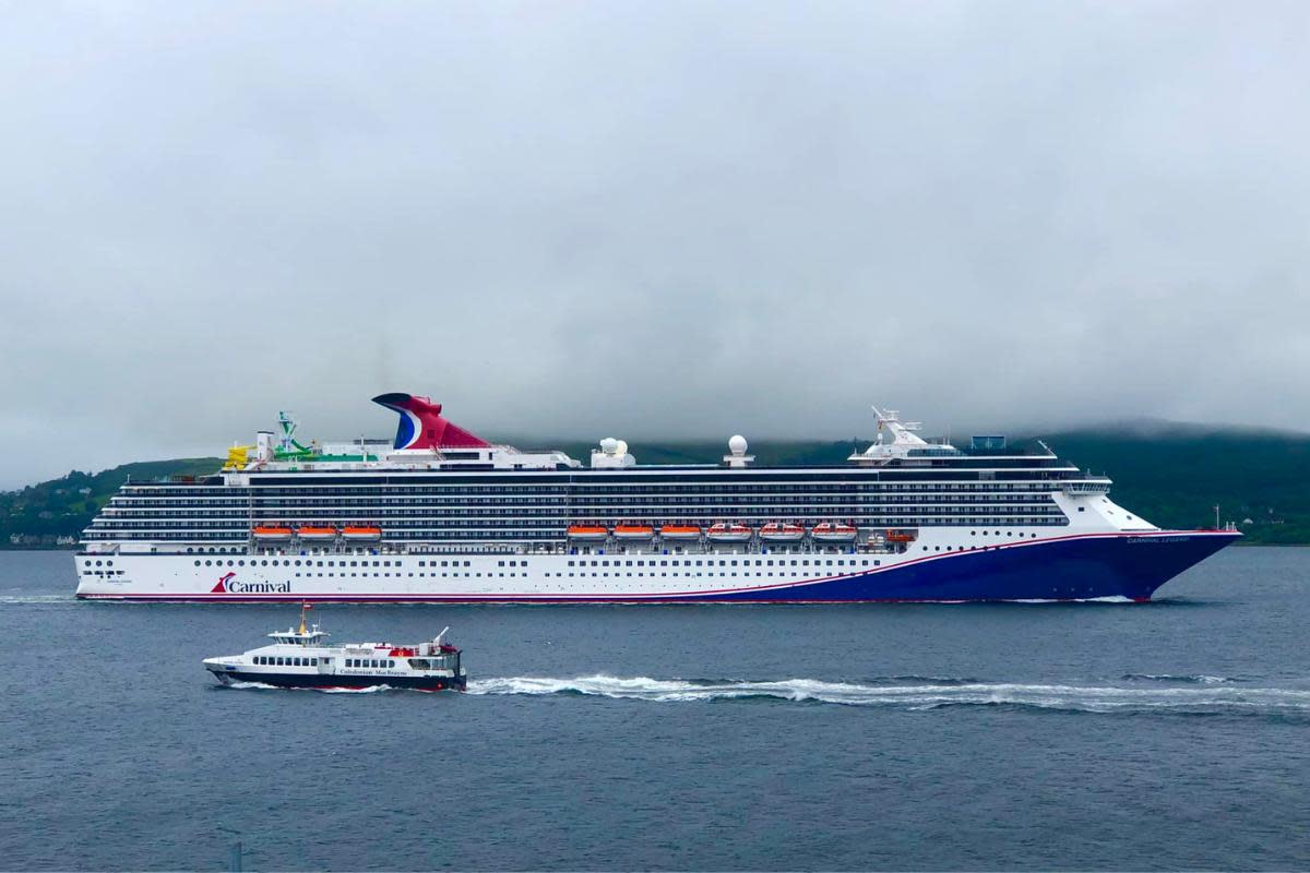 Carnival Legend arrived in Greenock on Monday morning <i>(Image: Anne Bryceland)</i>