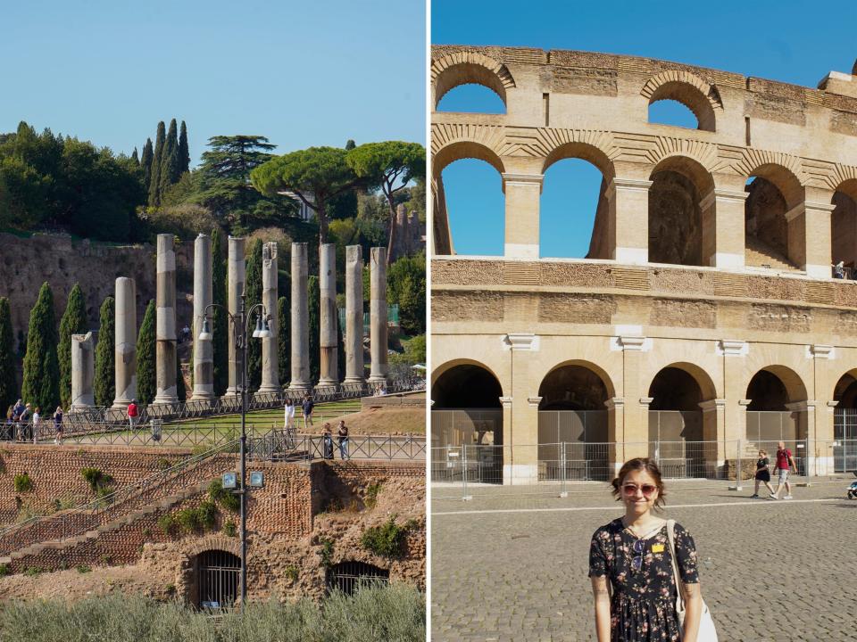 The author visits Rome for the first time